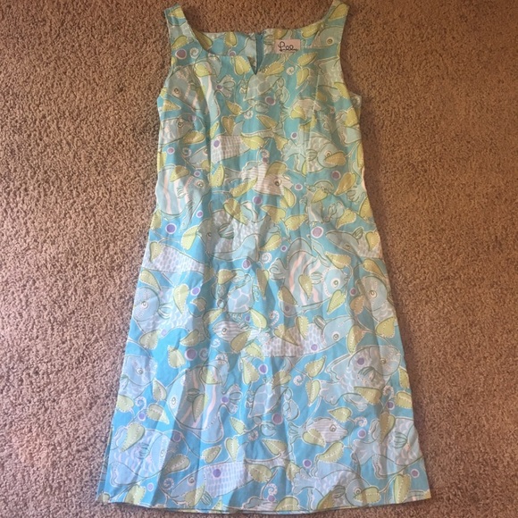 Lilly Pulitzer Atlantis Print Dress Fish - Picture 1 of 3